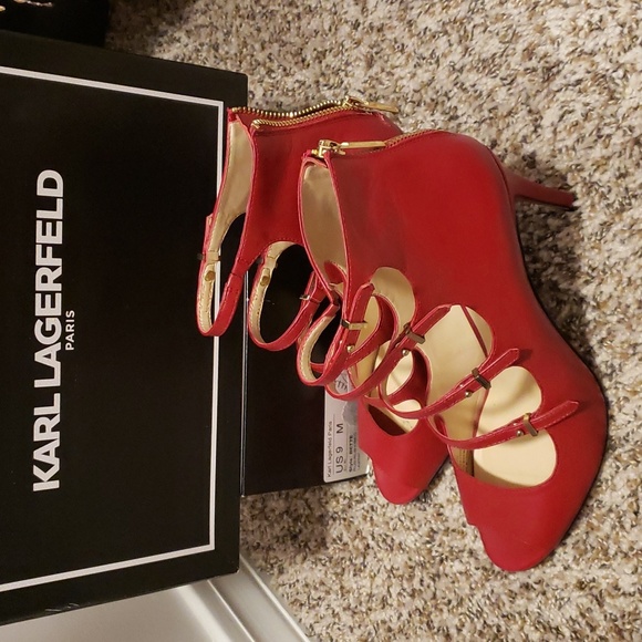 Karl Lagerfeld zip up heels - Picture 2 of 4